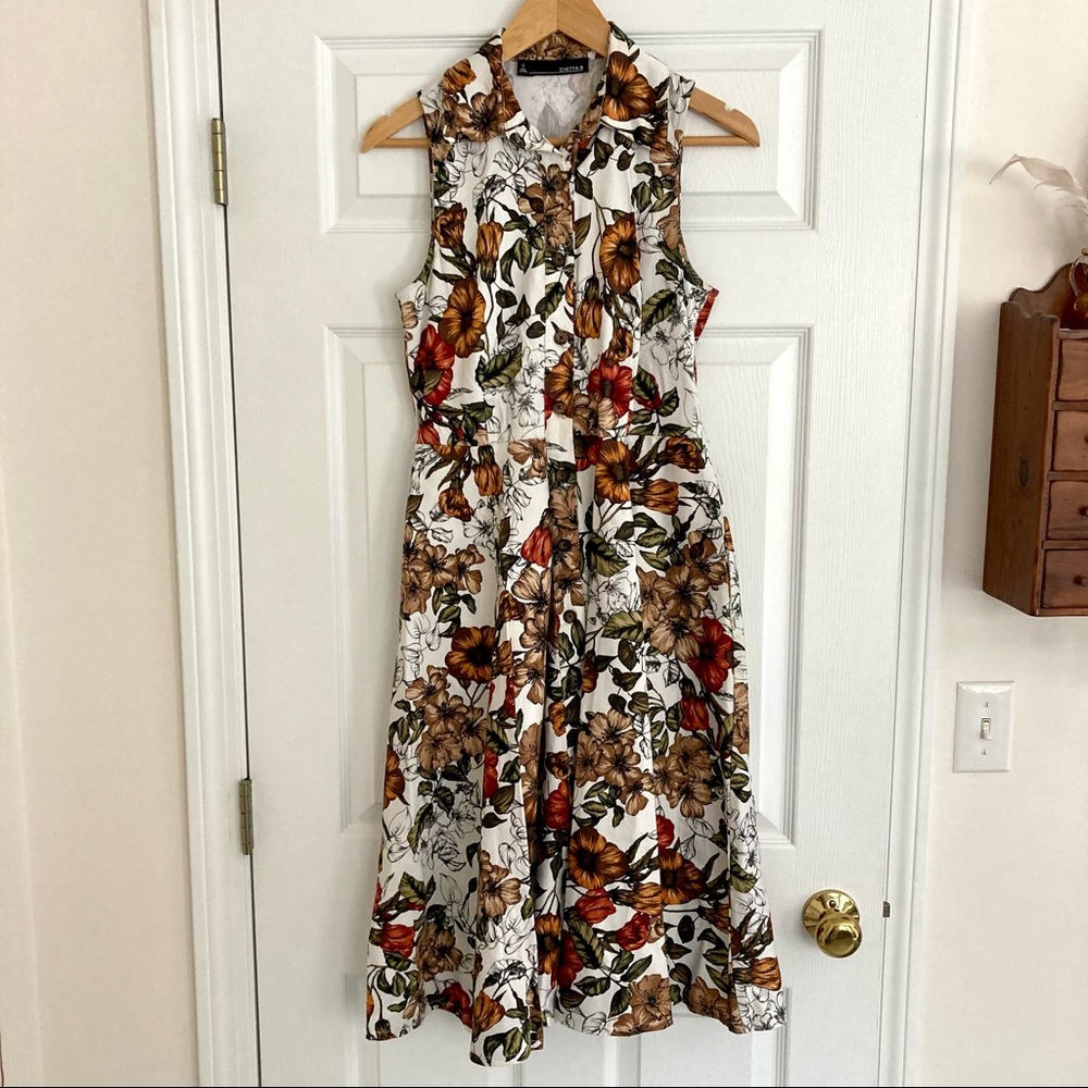Chetta B Button-front Floral Dress - 6